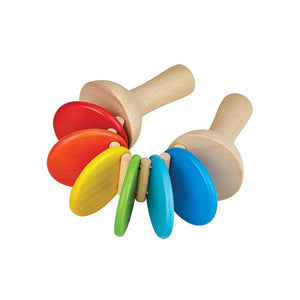 Colorful Clatter toy for babies, promoting early learning and sensory play with engaging sounds and textures.