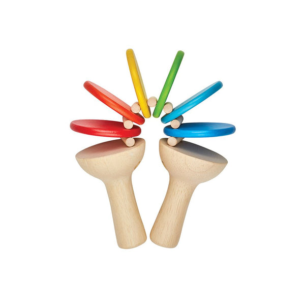 Colorful Clatter toy for babies, promoting early learning and sensory play, shown from angle 6.