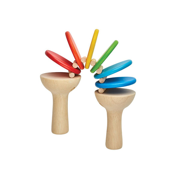 Colorful Clatter toy for babies, promoting early learning and sensory play, shown from angle 7.