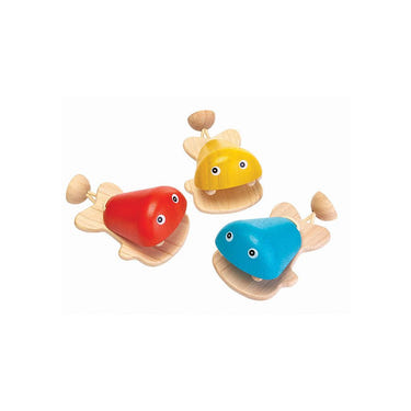 Colorful fish castanet for babies, perfect for creative play and sensory development.