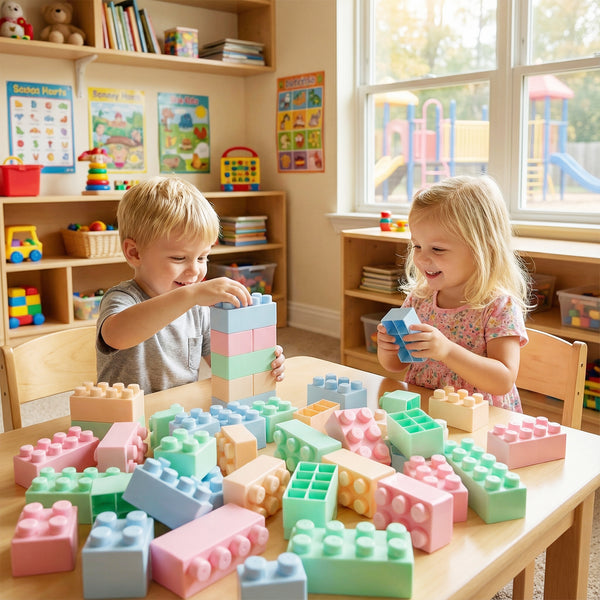 64 pcs Building Blocks for Toddlers Educational Toy - Safe Materials