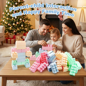 64 pcs Building Blocks for Toddlers Educational Toy - Safe Materials
