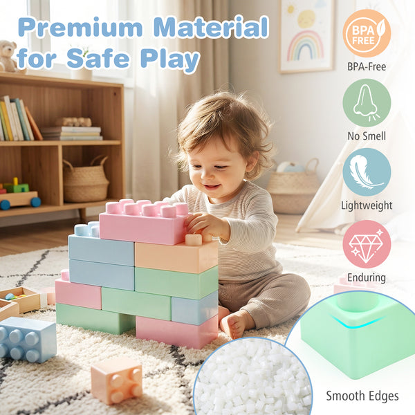 64 pcs Building Blocks for Toddlers Educational Toy - Safe Materials