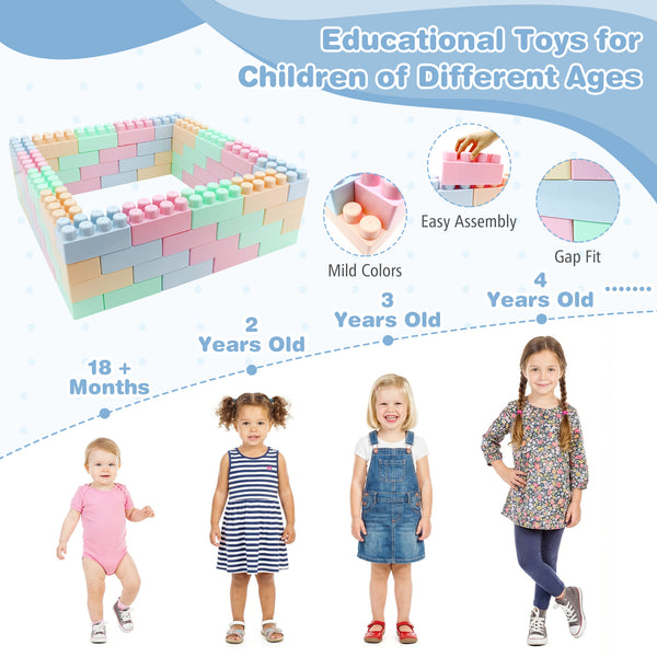 64 pcs Building Blocks for Toddlers Educational Toy - Safe Materials