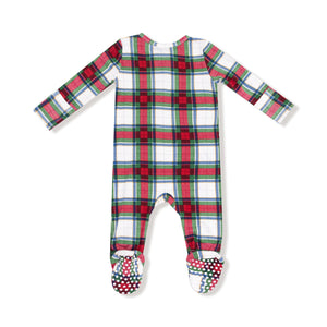 Holiday Plaid - 2 Way Zipper Footie