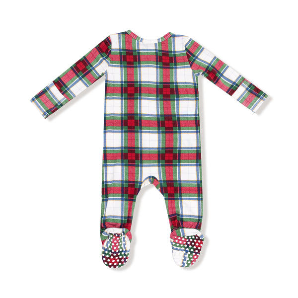 Holiday Plaid - 2 Way Zipper Footie