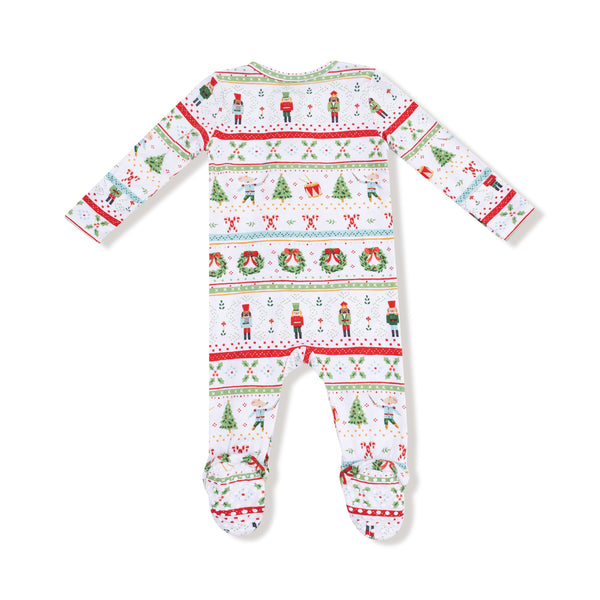 Nutcracker Fair Isle - 2 Way Zipper Footie