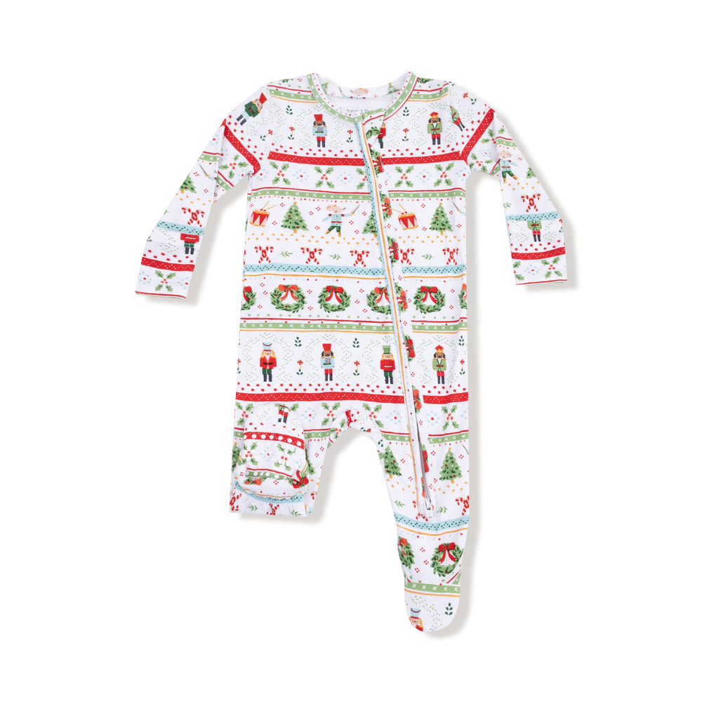 Nutcracker Fair Isle - 2 Way Zipper Footie