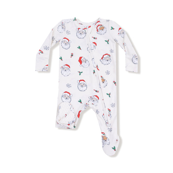 Vintage Santas - 2 Way Zipper Footie