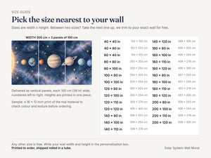 Watercolor Solar System Wall Mural, image 5