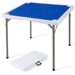 35 Inch 4 Player Game Card Folding Mahjong Table with Cup Holders