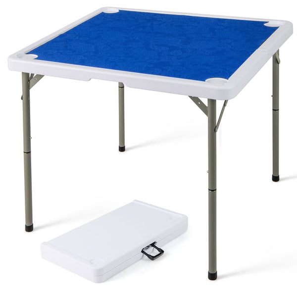 35 Inch 4 Player Game Card Folding Mahjong Table with Cup Holders