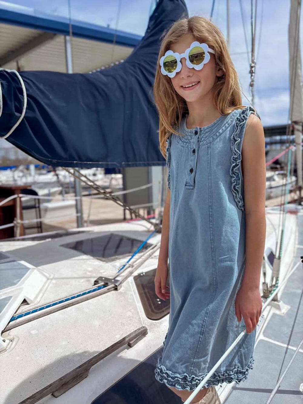 Summer Girls Sleeveless Ruffle Dress