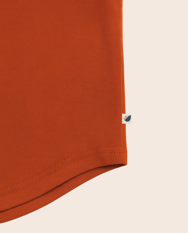 All-Day Tee in Chili for babies, shown from angle 5, featuring vibrant color and comfortable design.