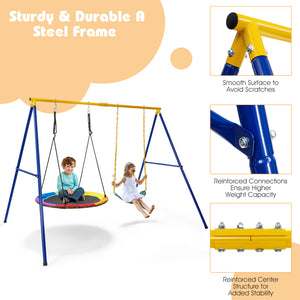 660 LBS Extra-Large A-Shaped Swing Stand with Anti-Slip Footpads (Without Seat)