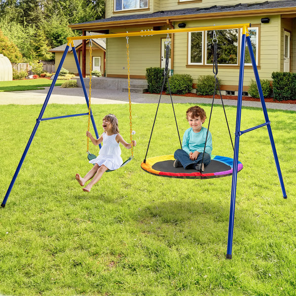 660 LBS Extra-Large A-Shaped Swing Stand with Anti-Slip Footpads (Without Seat)
