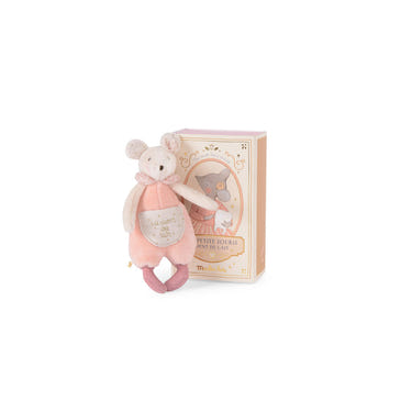 Milk tooth mouse plush toy from Moulin Roty, perfect for little dancers and cuddly companions.