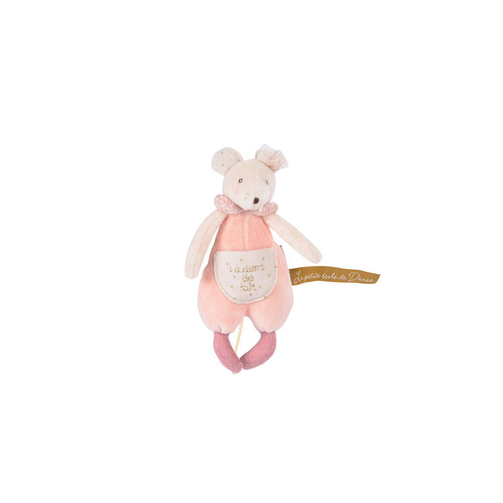 Milk tooth mouse plush toy from Moulin Roty, perfect for little dancers and cuddly companions.
