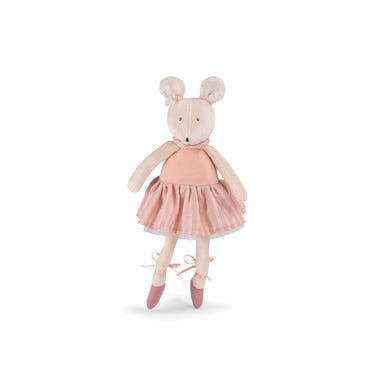 "Anna the Mouse plush toy from Moulin Roty - perfect for little dancers and cuddly companions."