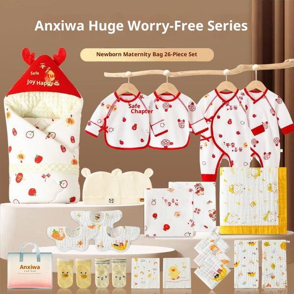 Maternity Bag Newborn Swaddle Bath Towel Clothing Set