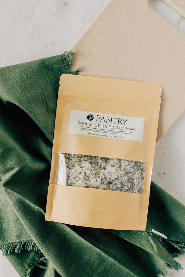 Soul Soother Sea Salt Soak - A Botanical + Herbal Epsom Salt Bath Salt