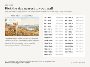 Watercolor F is for Fox Alphabet Wall Mural, image 5