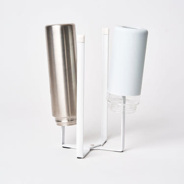 Collapsible Steel Bottle Dryer - Space-saving drying rack for baby bottles and accessories.