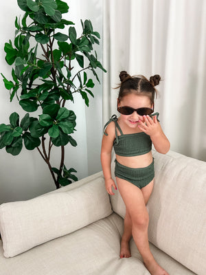 Girls Smocked Bikini Set