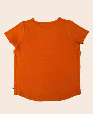 All-Day Tee in Chili for babies, shown from angle 6, featuring a vibrant red color and comfortable design.