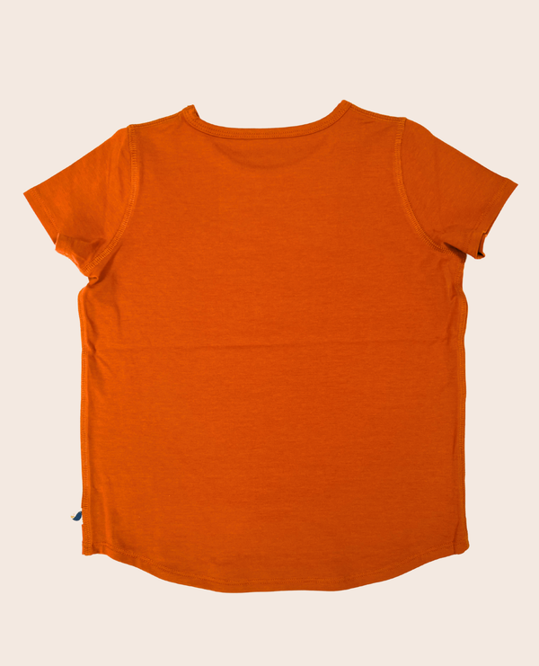 All-Day Tee in Chili for babies, shown from angle 6, featuring a vibrant red color and comfortable design.