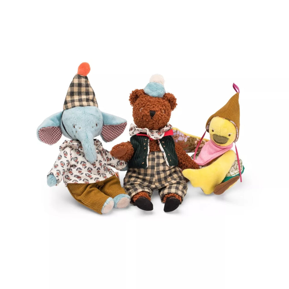 Large Baba the Bear plush toy from The Minouchkas, perfect for cuddles and playtime for babies and toddlers.