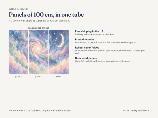 Watercolor Pastel Galaxy Wall Mural, image 8