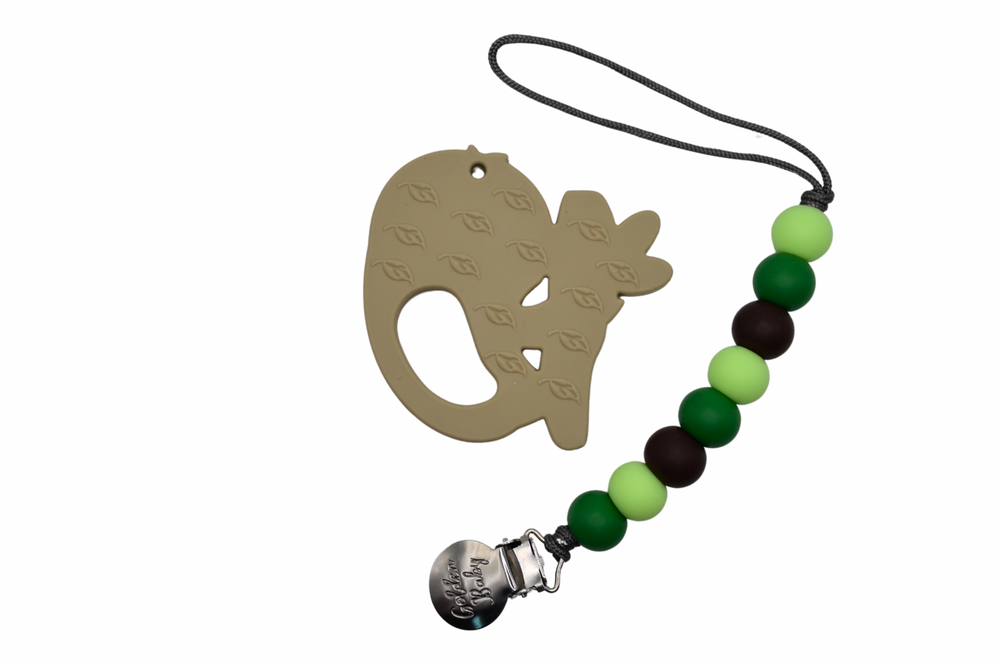Sloth Teether Set for babies - soft, safe, and soothing teething relief with adorable sloth design.