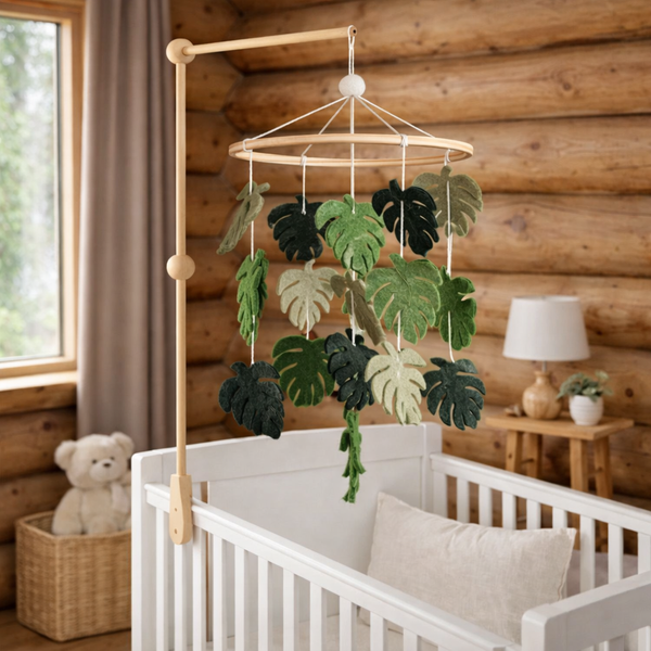 Felt Baby Mobile - Monstera Serenity