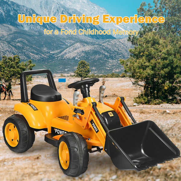 ãOnly for PlusãKids Ride On Excavator Digger 6V Battery Powered Tractor-Yellow