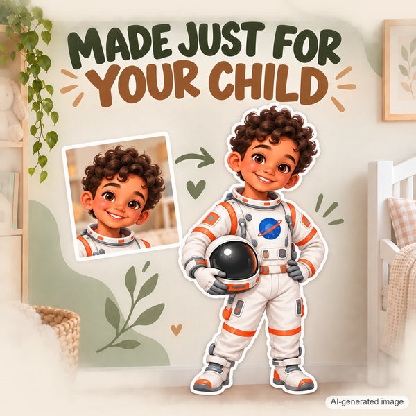 Personalized Astronaut Wall Decal from Photo, Dream Job Sticker, image 14