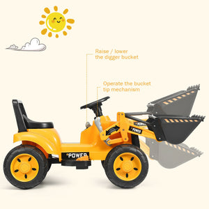 ãOnly for PlusãKids Ride On Excavator Digger 6V Battery Powered Tractor-Yellow