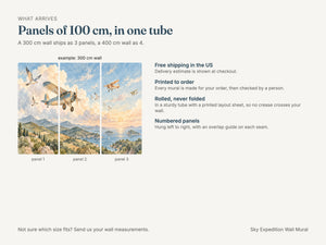 Watercolor Sky Expedition Wall Mural, image 8