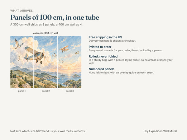 Watercolor Sky Expedition Wall Mural, image 8
