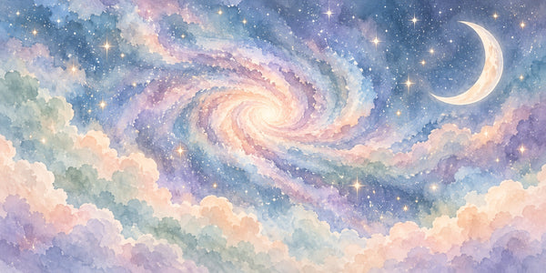 Watercolor Pastel Galaxy Wall Mural, image 3