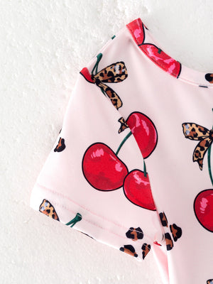 Cherry Milk Silk Girls Dress