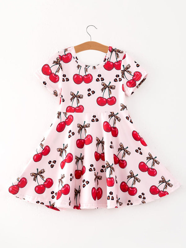 Cherry Milk Silk Girls Dress