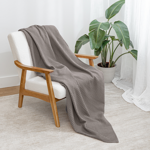 Adult Waffle Blankets in Charcoal
