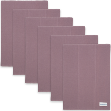 Cotton Burp Cloths in Mulberry