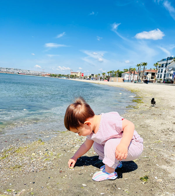 Non-Slip Sole, Unisex Baby, Children's Sea Shoes, Pool Booties, Lines