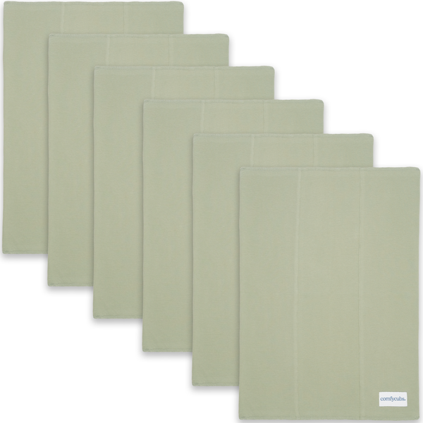 Cotton Burp Cloths in Sage