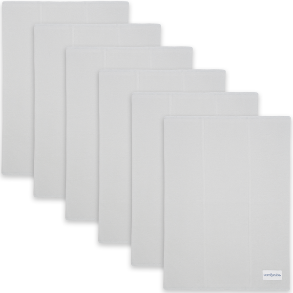 Cotton Burp Cloths in Stone