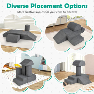 6-Piece Baby Climbing Blocks with 30D High-Density Foam and Carrying Handles