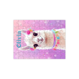 Magical Llama Personalized Wooden Puzzle | 60 Pieces | 15x20cm
