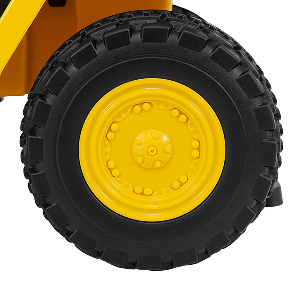 6V Electric Licensed Caterpillar Construction Vehicle with One-Button Start-Yellow